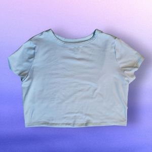 Wild Fable Crop Top, Light Blue, Short Sleeves, Size 1X